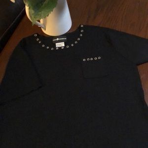 Cute black embellished shirt